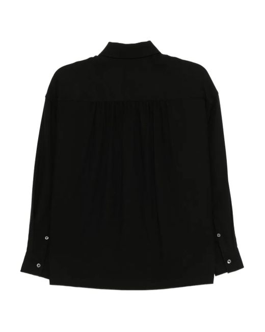 James Perse Black Button-Up Blouse
