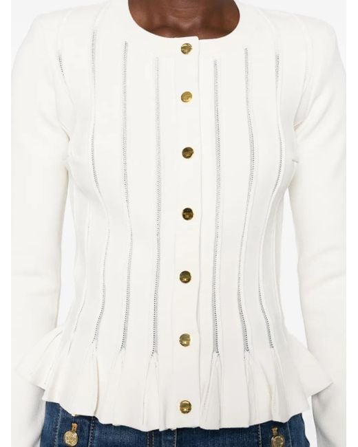 Cárdigan de tricot de Elisabetta Franchi de color White