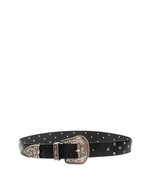 Pinko White Belt With Details And Crystals