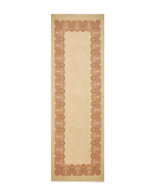 Etro Natural Schal Mit Blattmuster