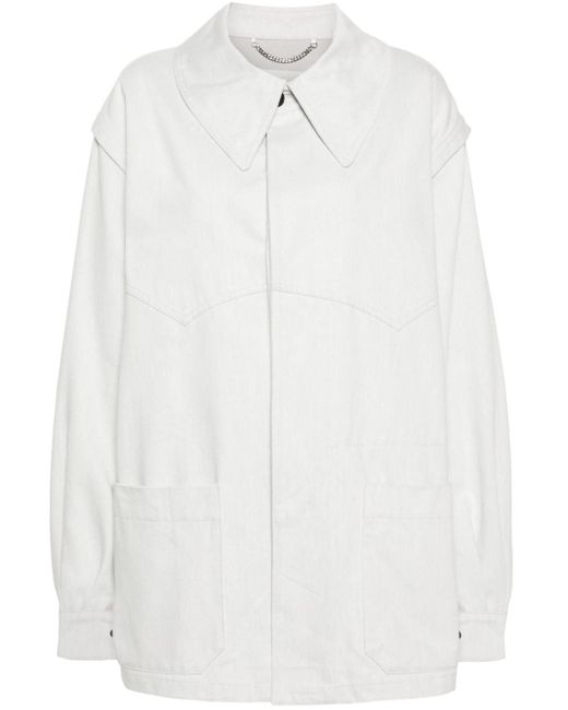 Veste en jean à col oversize Maison Margiela en coloris White