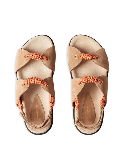Claudie Pierlot Brown Twisted Lace-Up Sandals