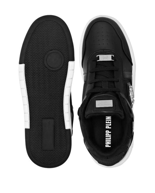 Philipp Plein Black Sk8R Plein Low-Top Sneakers