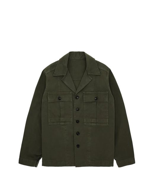 Fortela Green Solomont Cotton Overshirt for men