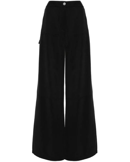 Theory Black Carpenter Wide-Leg Trousers