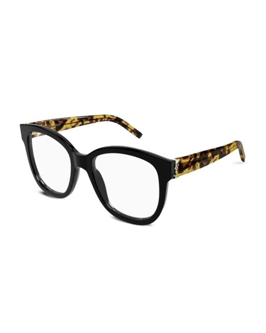 Saint Laurent Black Square-Frame Glasses