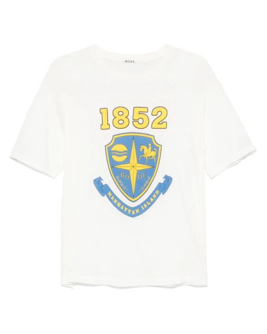 Bode White Crest T-Shirt for men