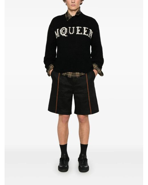McQueen Black Sweaters for men