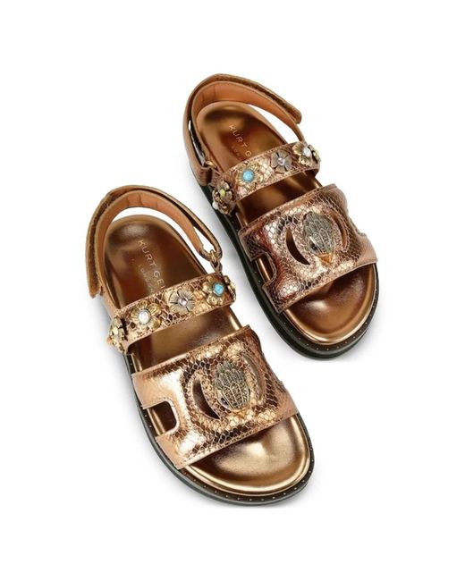 Kurt Geiger White Eagle Cut-Out Sandals