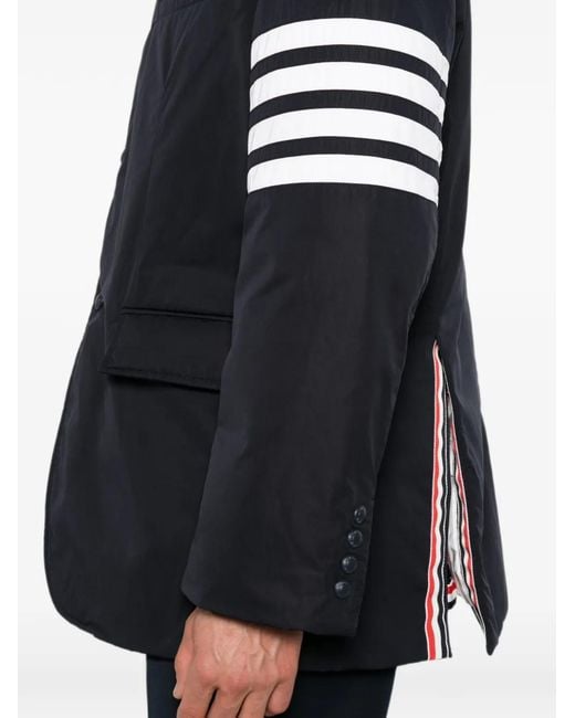 Thom Browne Black Flap-Pocket Stripe Jacket for men