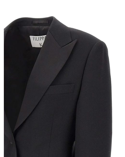 Filippa K Black Peaked-Lapels Blazer
