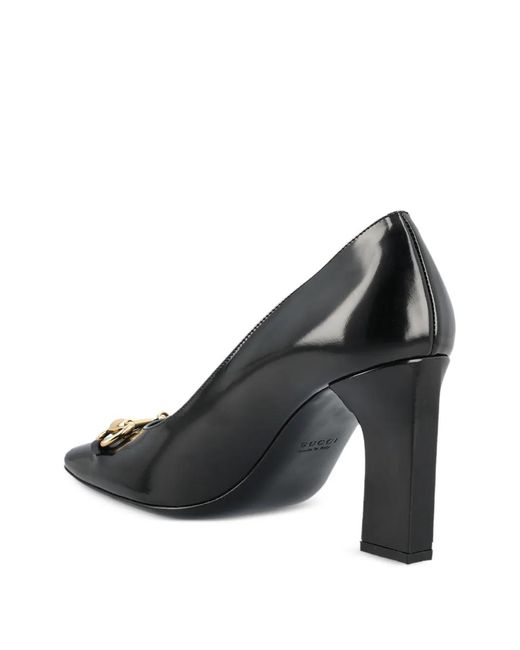 Gucci Black Signora Leather Pumps