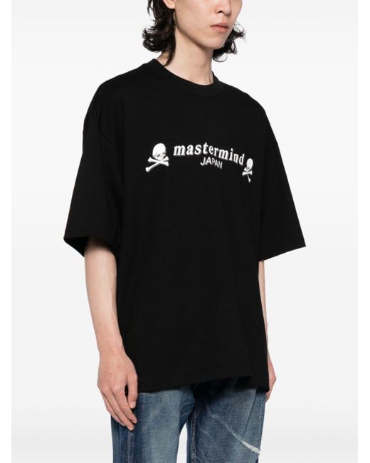 Mastermind Japan Black 3d Skull-print Cotton T-shirt for men
