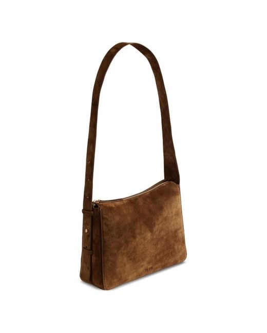 Yu Mei White Brooke Leather Shoulder Bag