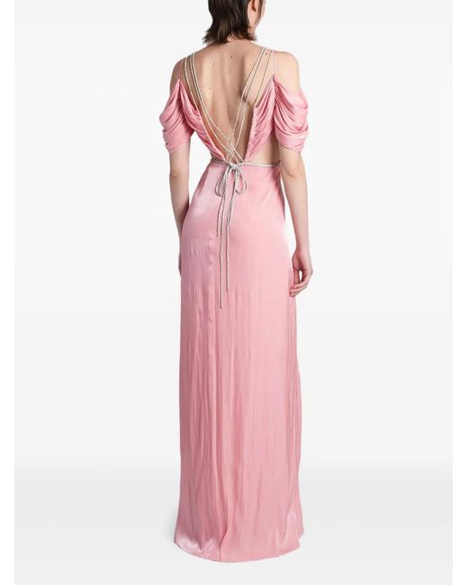 Costarellos Pink Calina Cut-Out Maxi Dress