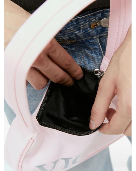PRAYING Black Victim Graphic-Print Shoulder Bag