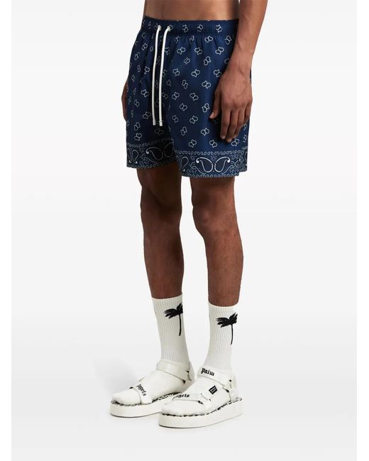 Palm Angels Blue Shorts for men
