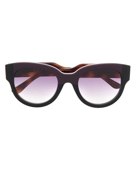 Marni Brown Wayfarer-Frame Tortoiseshell Sunglasses