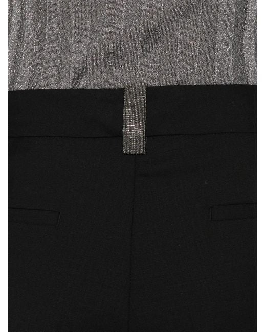 Fabiana Filippi Black High-Waisted Tapered Trousers