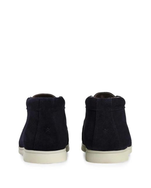 Hackett Blue Almond-Toe Boots for men