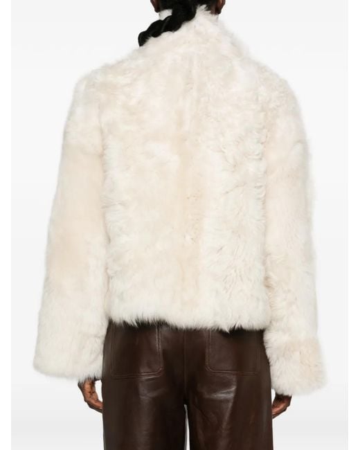 Yves Salomon Natural Shearling Jacket