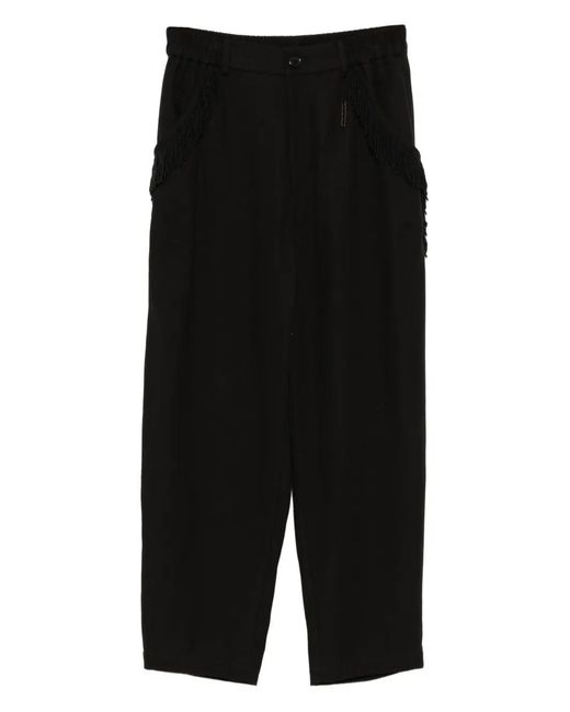 Undercover Black Cotton Tapered Trousers