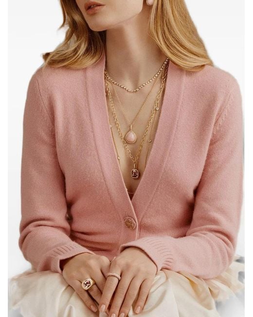 Octavia Elizabeth Pink Tourmaline And Diamond Pendant