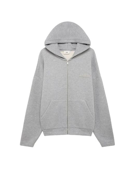 AUTRY グレー ジップアップパーカー Autry ロゴ パーカー グレー | Lyst