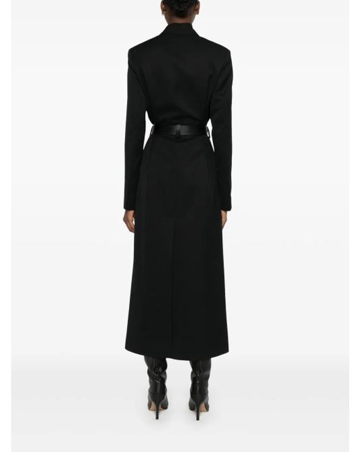 Abrigo con solapas de esmoquin Victoria Beckham de color Black