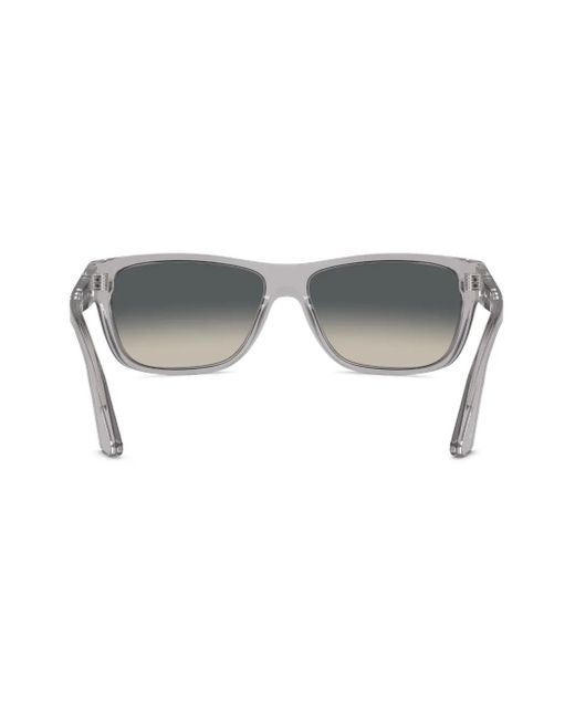 Persol Gray Brille Mit Eckigem Gestell