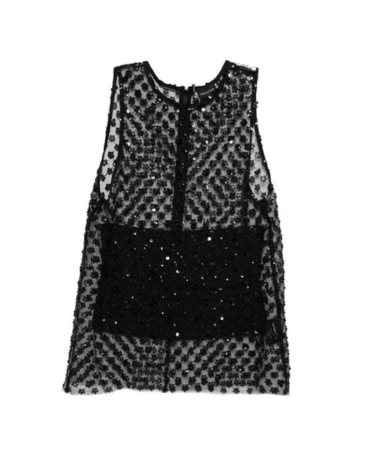 Herskind Black Jan Sequin-Embellished Top