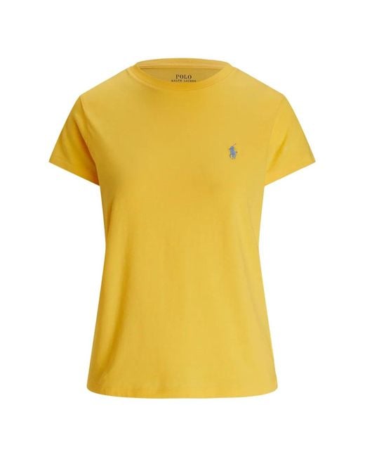 Polo Ralph Lauren Yellow T-Shirt À Logo Poitrine