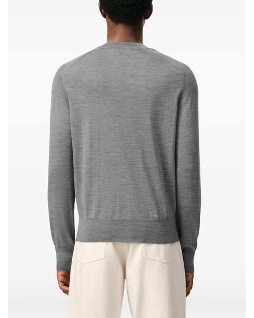AMI Gray Heather Crew Neck Sweatshirt for men