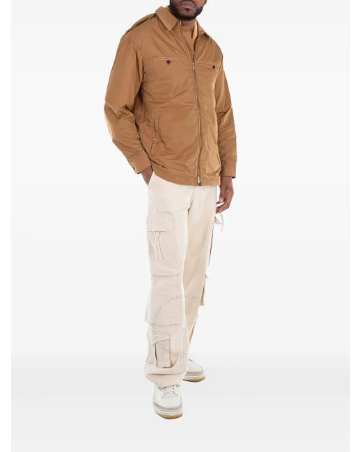 Ferragamo Brown Zip Hooded Jacket for men