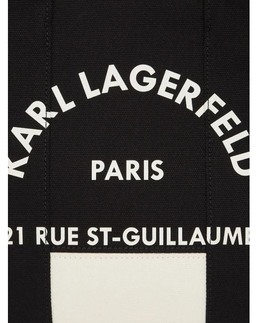 Karl Lagerfeld Black Medium Rue St-Guillaume Tote Bag