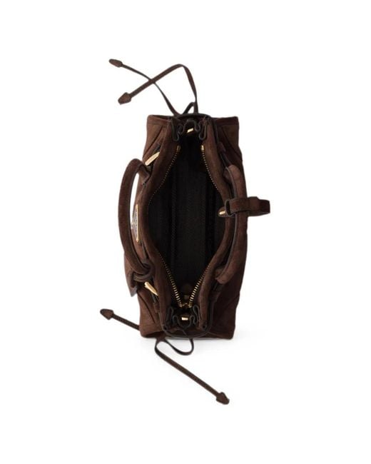 Prada Brown Bonnie Suede Mini Handbag