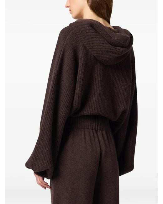 MSGM Black Logo-Print Hoodie