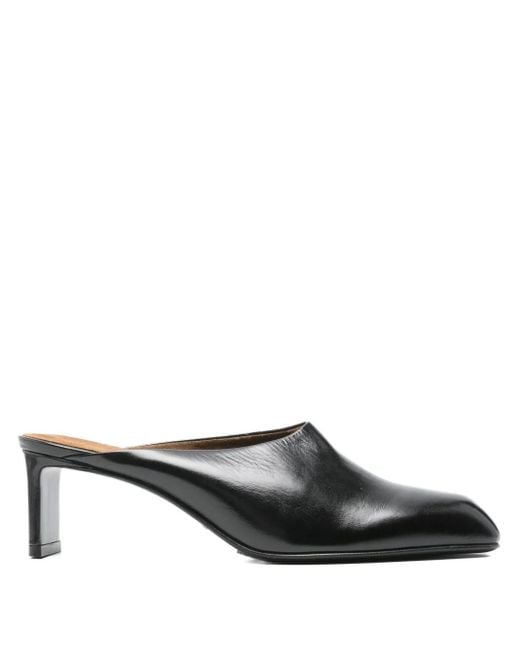 Khaite Gray Mules Mit Eckiger Kappe