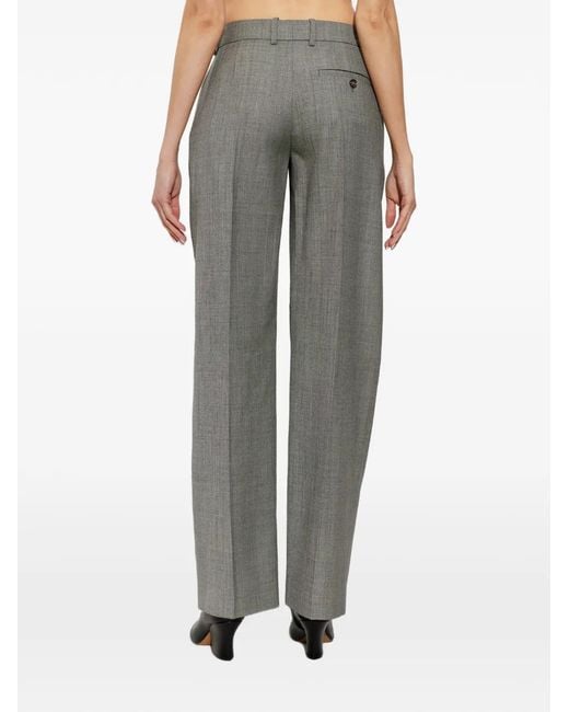 McQueen Gray Pressed-Crease Trousers