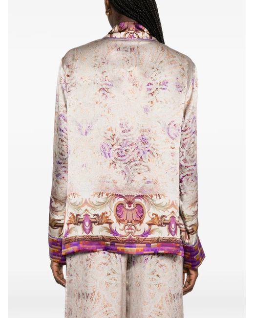 Pierre Louis Mascia Pink Veste Mutka Imprimée