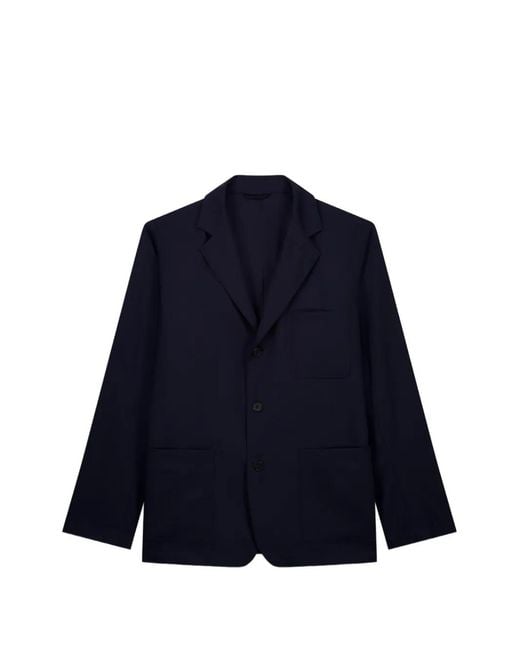 Hartford Blue Patch-Pocket Blazer for men