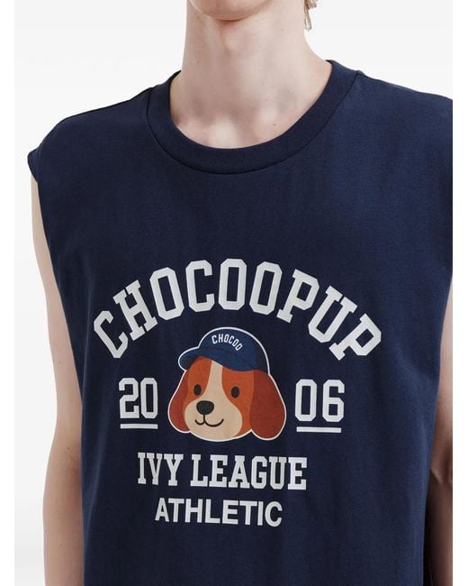 Chocoolate Blue Sleeveless T-Shirt for men