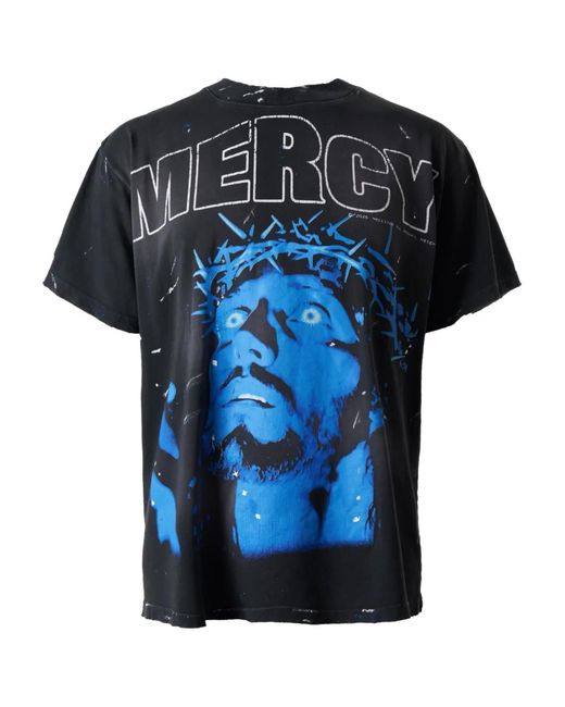 HELLSTAR Blue Mercy Graphic-Print T-Shirt for men