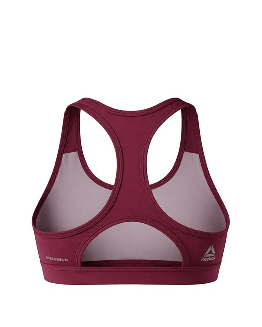 Reebok Purple Racerback Logo Bra