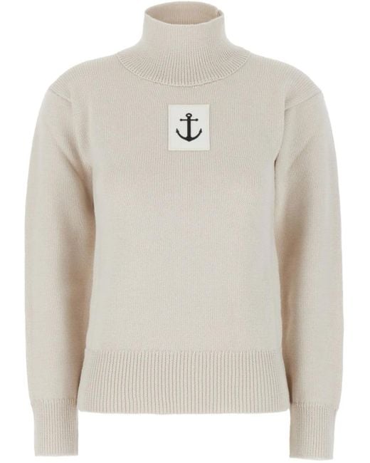 Jil Sander White Wool Jumper
