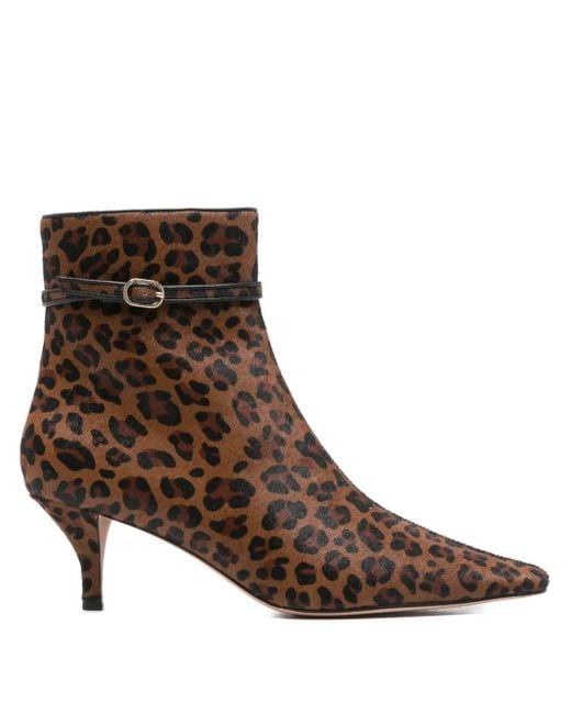 Twinset Brown 70Mm Leopard-Print Boots
