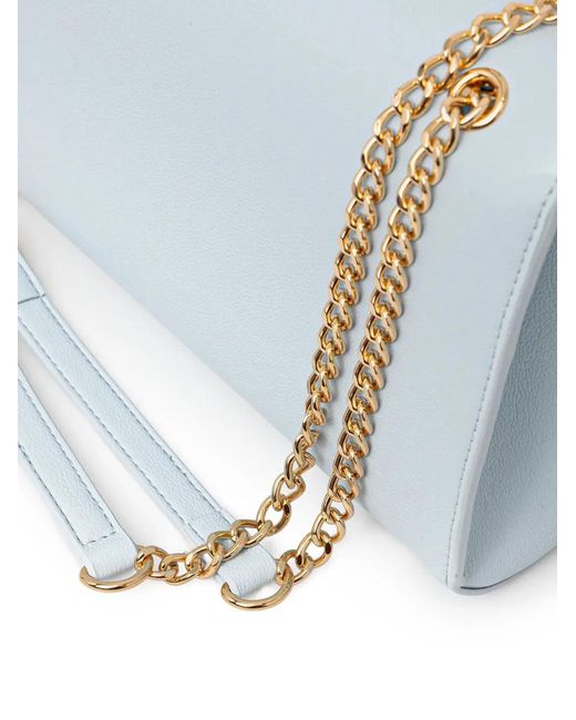 Love Moschino Blue Heart-Motif Chain Cross Body Bag