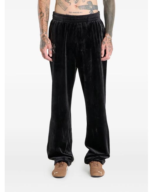 KTZ Black New York Yankees Velour Track Pants for men