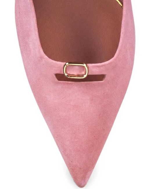 Santoni Pink Sabine Pointed-Toe Pumps