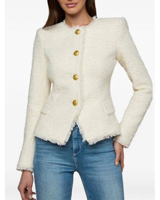 L'Agence White Nerina Tweed Jacket